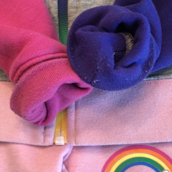 2 Piece Pink Gray Fleece Hoodie Zip Jacket  & Pants Set Crayola Little Girl's 4 - Picture 15 of 15